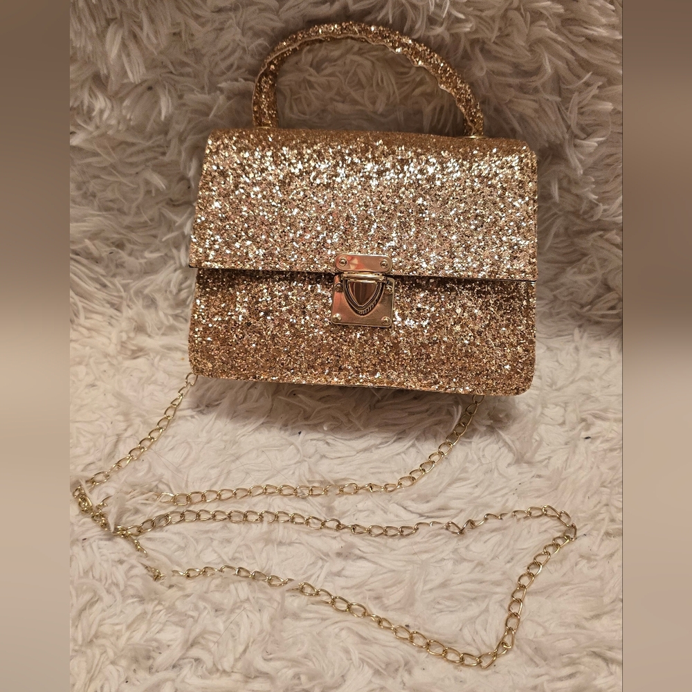 Gold Glitter Women's Handbag